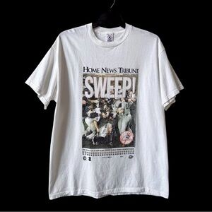 VTG 1998 New York Yankees World Series T-Shirt XL Home News Tribune Sweep! 90s
